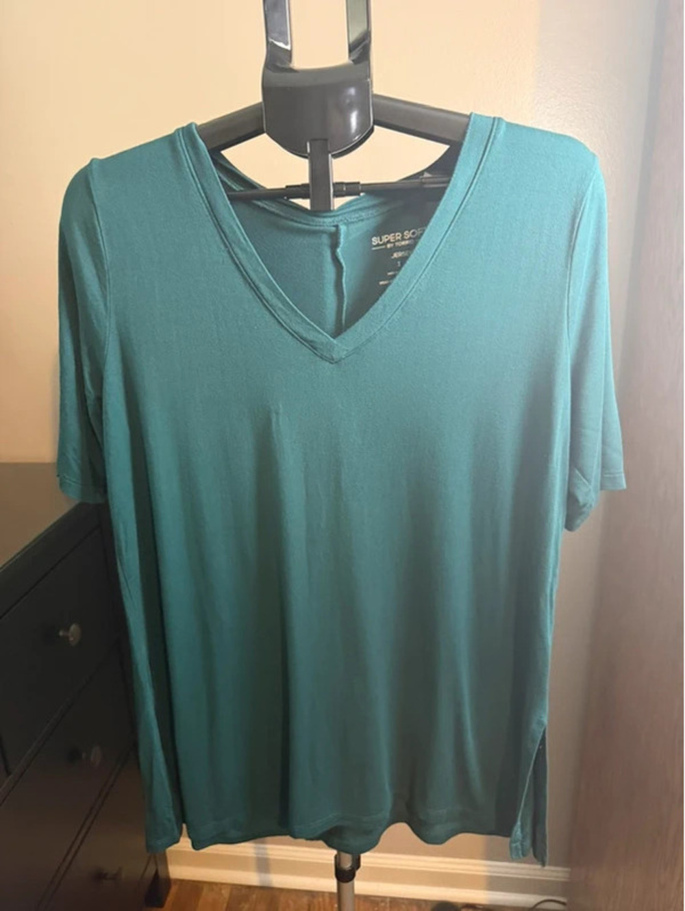 Torrid Super Soft Teal V-Neck Tunic Top Size 1